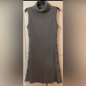 New York & Co Cable-Knit Sleeveless Sweater Dress, Color: Grey, Size S, NEW!